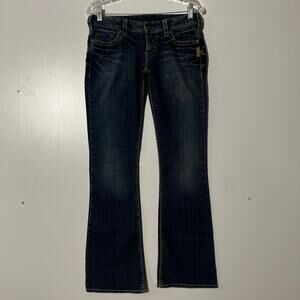 Silver Jeans Bootcut Washed Blue PIONEER Western Glove Women’s Size‎ 28